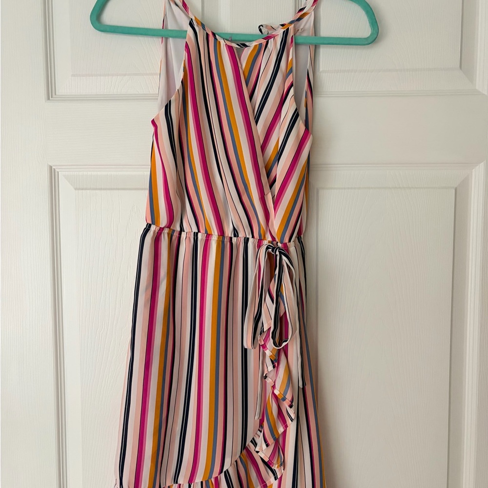 Colorful Striped Sleeveless Dress